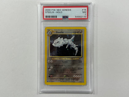 Steelix 15/111 Neo Genesis Set Pokemon TCG Card Holo Foil Card PSA7 PSA Graded