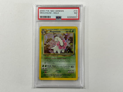 Meganium 10/111 Neo Genesis Set Pokemon TCG Card Holo Foil Card PSA7 PSA Graded