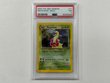 Meganium 11/111 Neo Genesis Set Pokemon TCG Card Holo Foil Card PSA7 PSA Graded