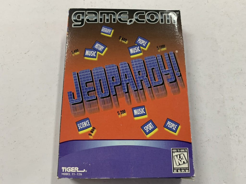 Jeopardy for Game.Com Complete In Box
