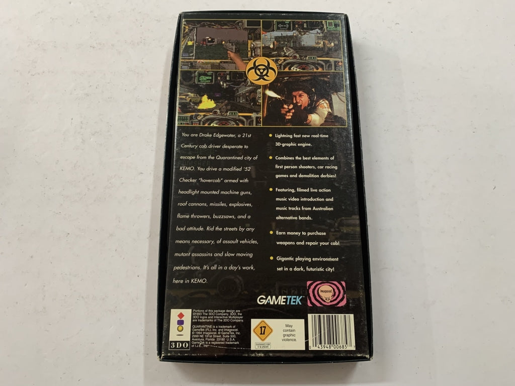 Quarantine for Panasonic 3DO Complete In Box – The Game Experts