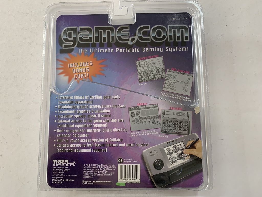 Tiger Electronics Game.Com Console Complete In Original Blister Packaging