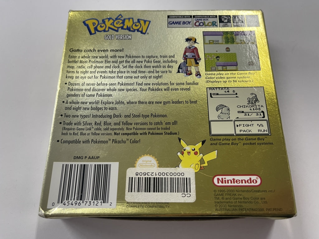 Pokemon Gold In Original Box