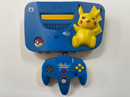 Limited Edition Pokemon Pikachu Blue NTSC J Nintendo 64 N64 Console