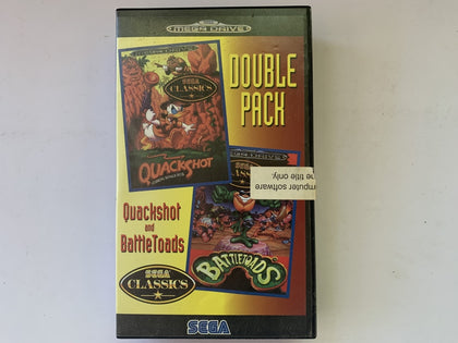Quackshot Starring Donald Duck & Battletoads Double Pack In Original Case