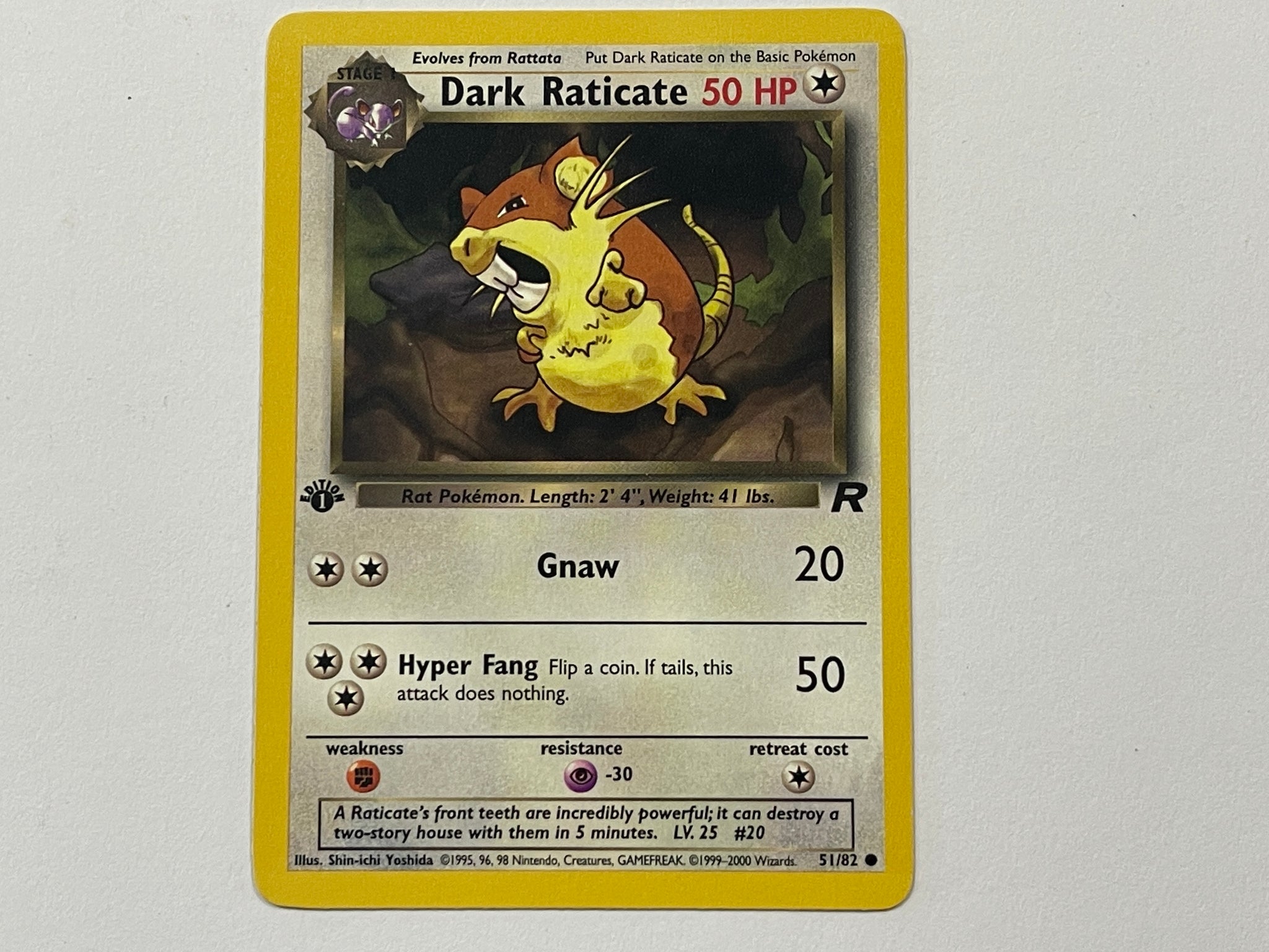 Dark Raticate 51/82 1st Edition Team Rocket Set Pokemon TCG Card In Pr – The Game Experts