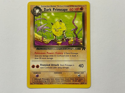 Dark Primeape 43/82 Team Rocket Set Pokemon TCG Card In Protective Penny Sleeve