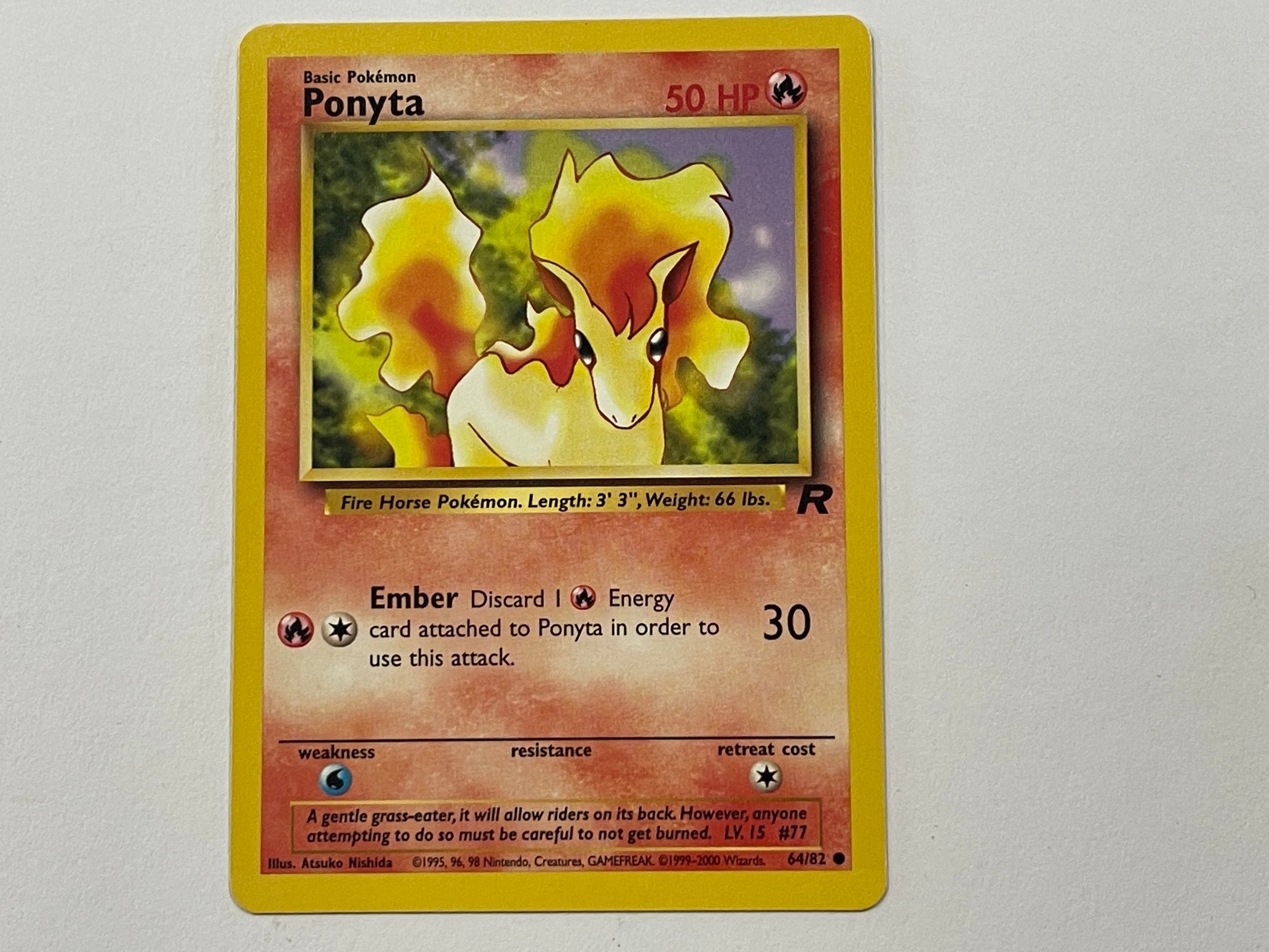 1995 ponyta pokemon card Ponyta 64/82 Team Rocket Set Pokemon TCG Card In Protective Penny Slee – The Game Experts