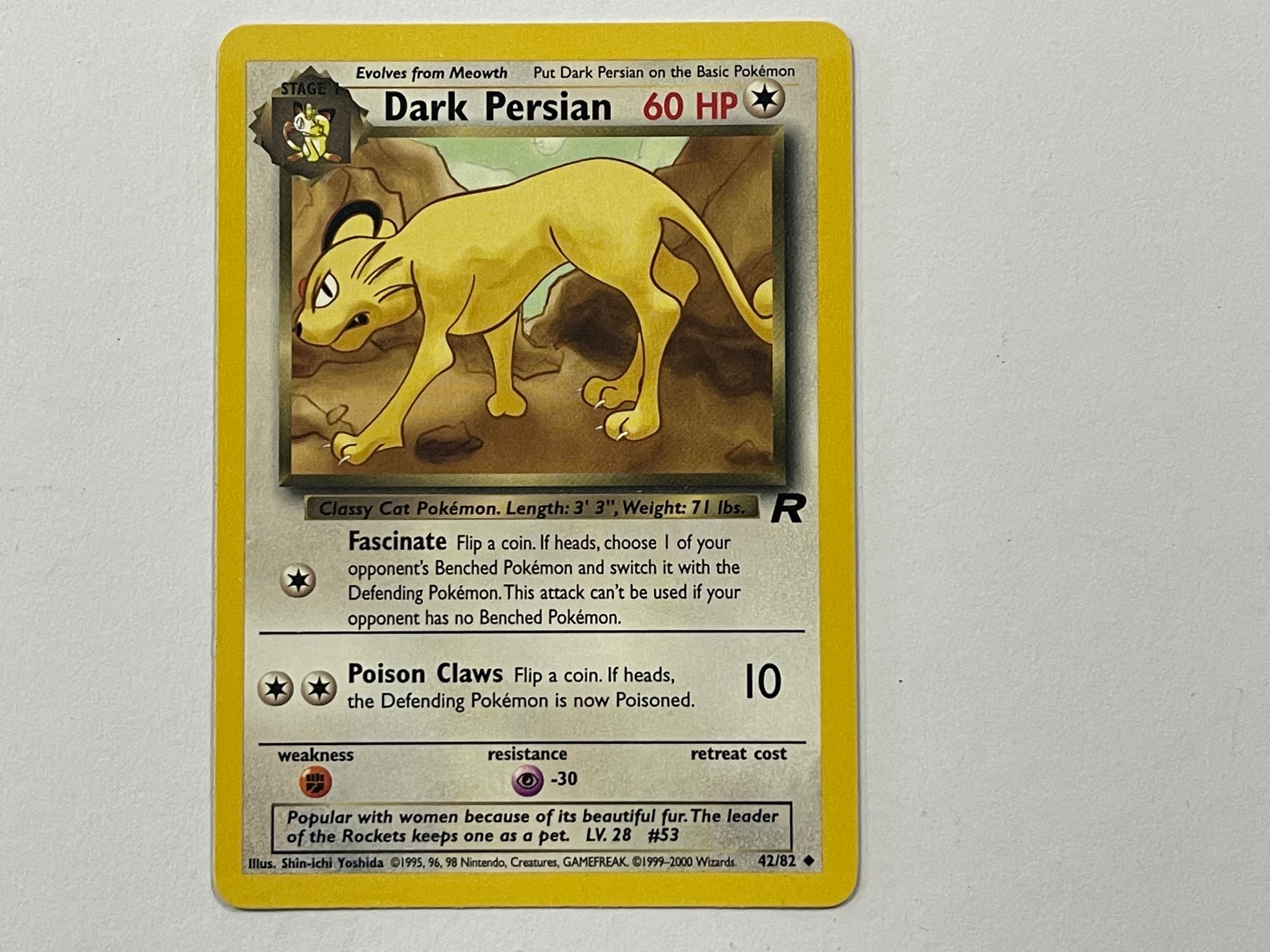 persian pokemon card value Dark Persian 42/82 Team Rocket Set Pokemon TCG Card In Protective Penn – The Game Experts