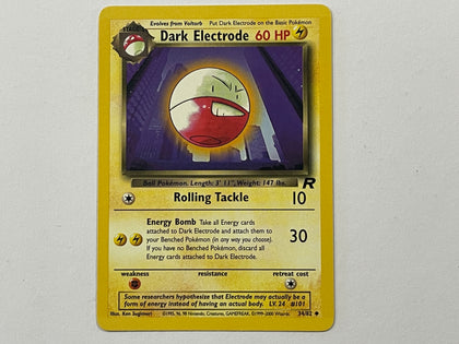Dark Electrode 34/82 Team Rocket Set Pokemon TCG Card In Protective Penny Sleeve