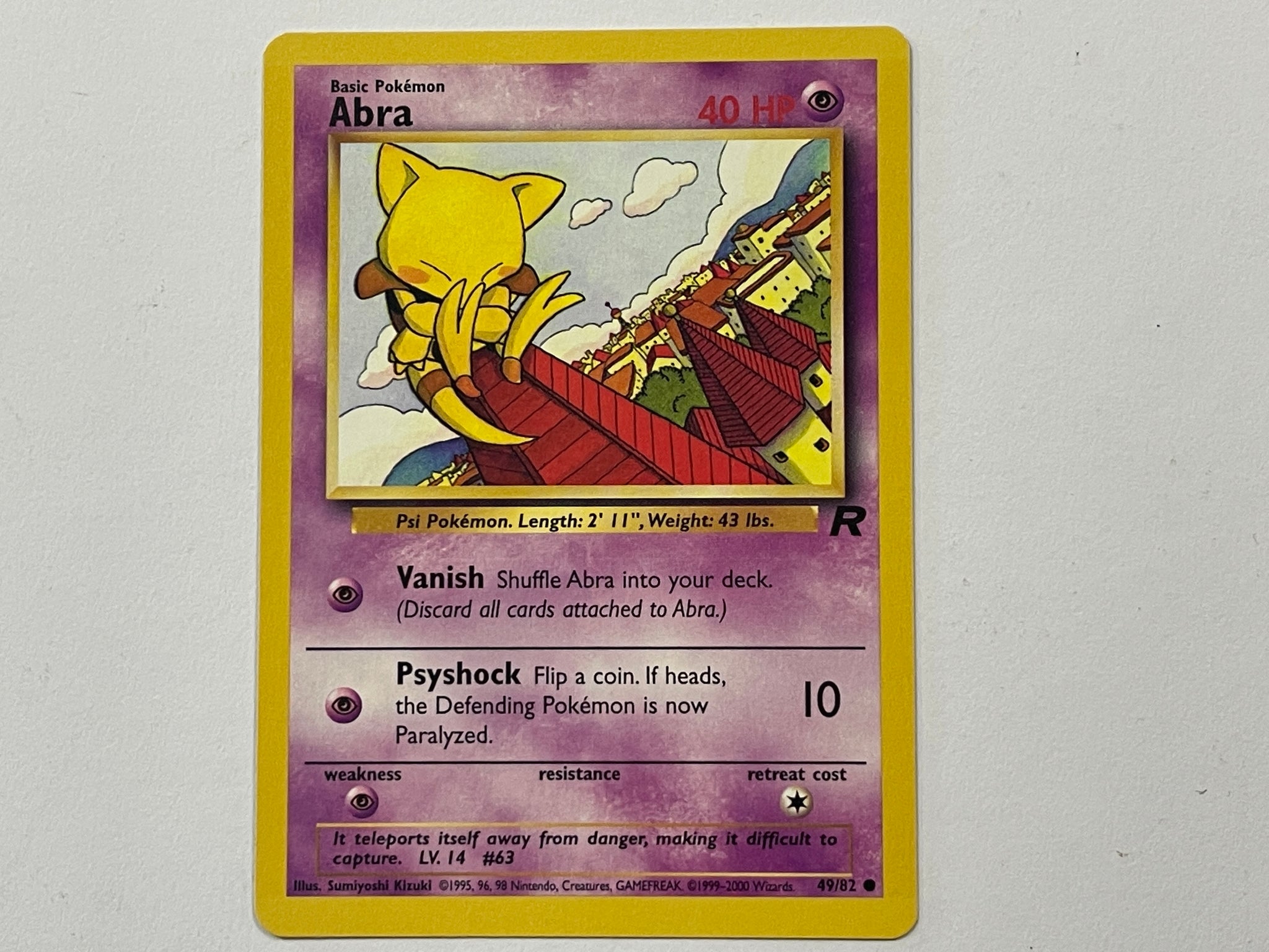 Abra 49/82 Team Rocket Set Pokemon TCG Card In Protective Penny Sleeve The Game Experts Abra 49/82 Team Rocket Set Pokemon TCG Card In Protective Penny Sleeve The Game Experts
