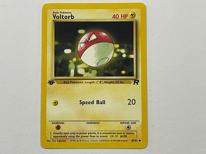 Voltorb 69/82 1st Edition Team Rocket Set Pokemon TCG Card In Protective Penny Sleeve