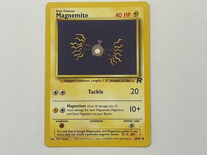 Magnemite 60/82 Team Rocket Set Pokemon TCG Card In Protective Penny Sleeve