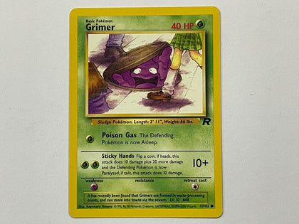 Grimer 57/82 Team Rocket Set Pokemon TCG Card In Protective Penny Sleeve
