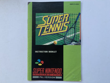 Super Tennis Game Manual
