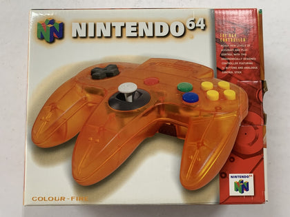 Genuine Limited Edition Fire Orange Funtastic Nintendo 64 N64 Controller Complete In Box