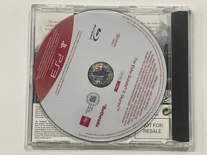 The Elder Scrolls V Skyrim Not For Resale NFR Press Release Promo Disc In Original Case