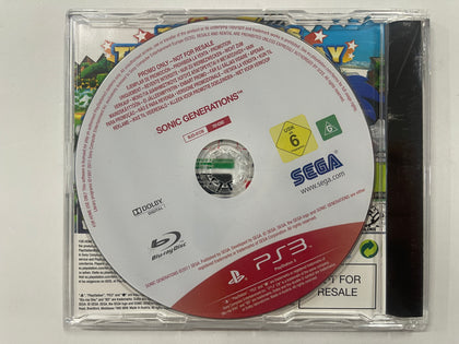 Sonic Generations Not For Resale NFR Press Release Promo Disc In Original Case