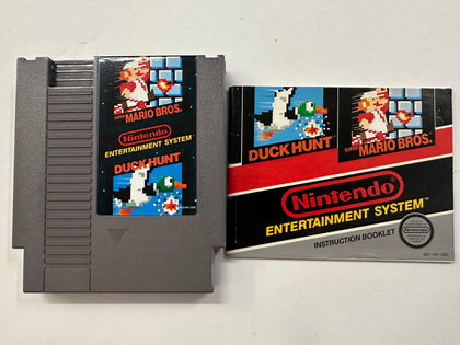 Super Mario Bros/Duck Hunt Cartridge with Game Manual
