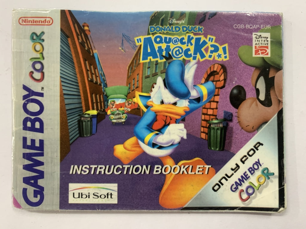 Donald Duck Quack Attack Game Manual