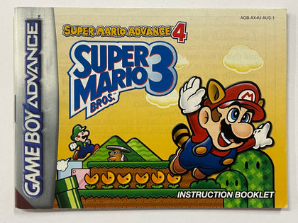 Super Mario Advance 4 Super Mario Bros 3 Game Manual