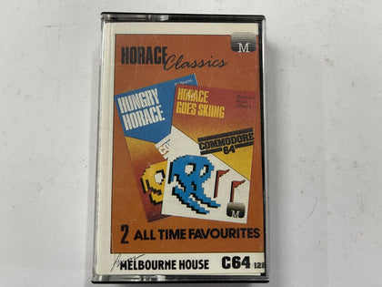 Hungry Horace & Horace Goes Skieing Commodore 64 Tape Complete In Original Case