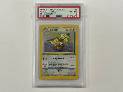 Pidgeot 8/64 1st Edition Jungle Set Pokemon TCG Holo Foil Card PSA8 PSA Graded