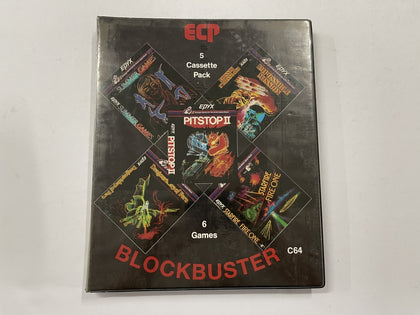 5 Pack 6 Games Blockbuster Commodore 64 Tapes Complete In Original Case
