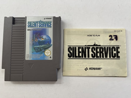 Silent Service Cartridge with Game Manual