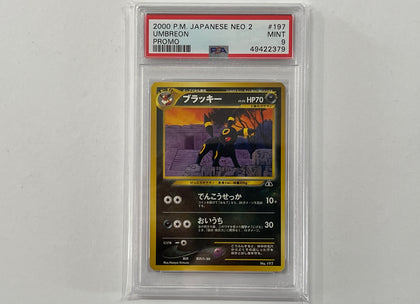 Umbreon No.197 Japanese Promo Neo 2 Discovery Set Pokemon TCG Foil Card PSA9 PSA Graded