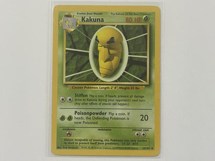 Kakukna 33/102 Base Set Pokemon TCG Card In Protective Penny Sleeve