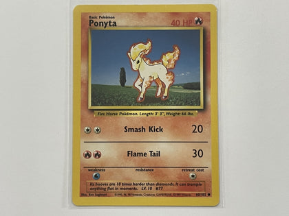 Ponyta 60/102 Base Set Pokemon TCG Card In Protective Penny Sleeve