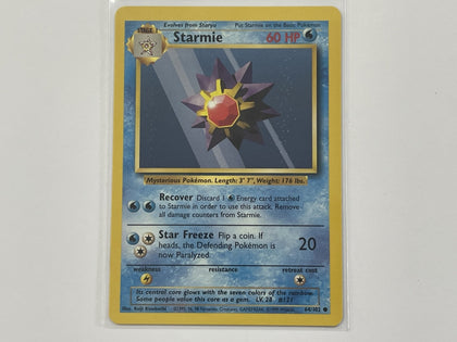 Starmie 64/102 Base Set Pokemon TCG Card In Protective Penny Sleeve