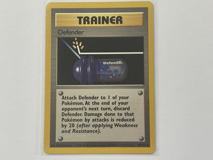 Trainer Defender 80/102 Base Set Pokemon TCG Card In Protective Penny Sleeve
