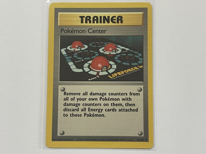 Trainer Pokemon Center 85/102 Base Set Pokemon TCG Card In Protective Penny Sleeve