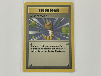 Trainer Gust Of Wind 93/102 Base Set Pokemon TCG Card In Protective Penny Sleeve