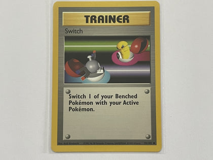 Trainer Switch 95/102 Base Set Pokemon TCG Card In Protective Penny Sleeve