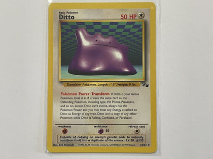 Ditto 18/62 Fossil Set Pokemon TCG Card In Protective Penny Sleeve