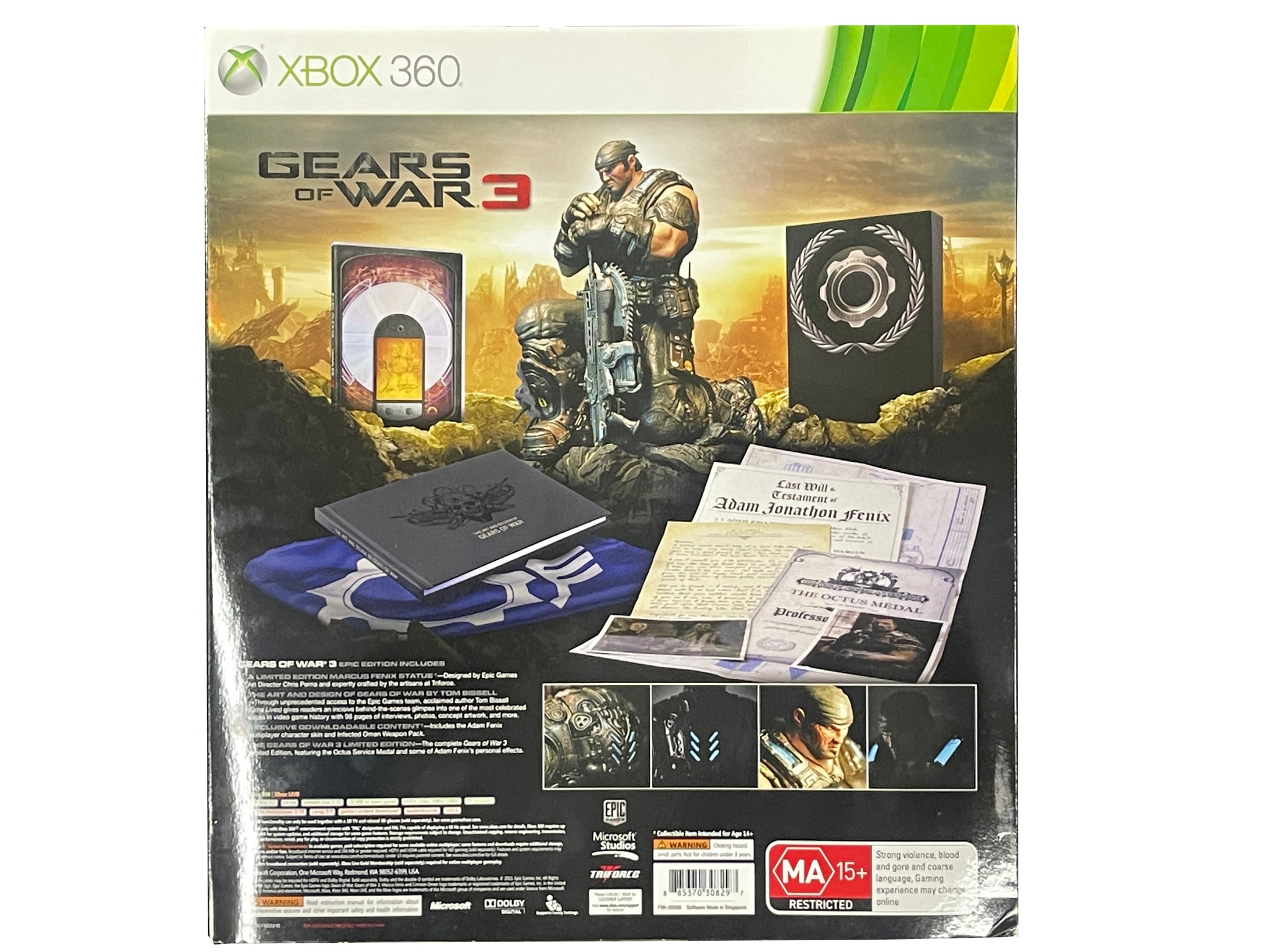 Gears Of War 3 Limited Collector's Epic Edition missing Game